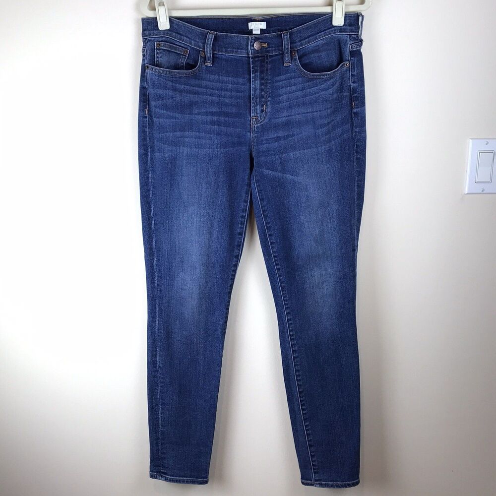 J. CREW Size 31/30 Toothpick Skinny Jeans High Waist Medium Wash
